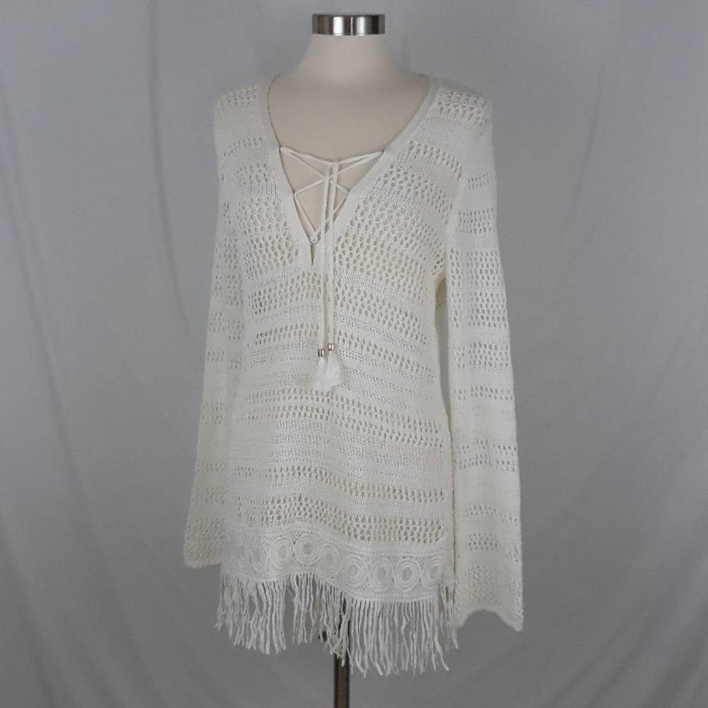 WHBM Cover Up Bikini Mesh Knitted Medium NEW